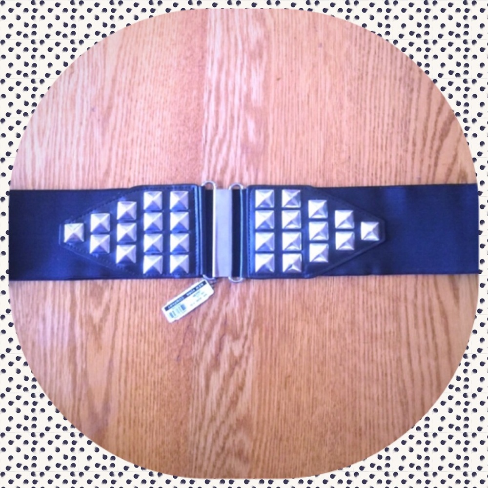 SALE Black Stretch Belt 36" around 3" wide